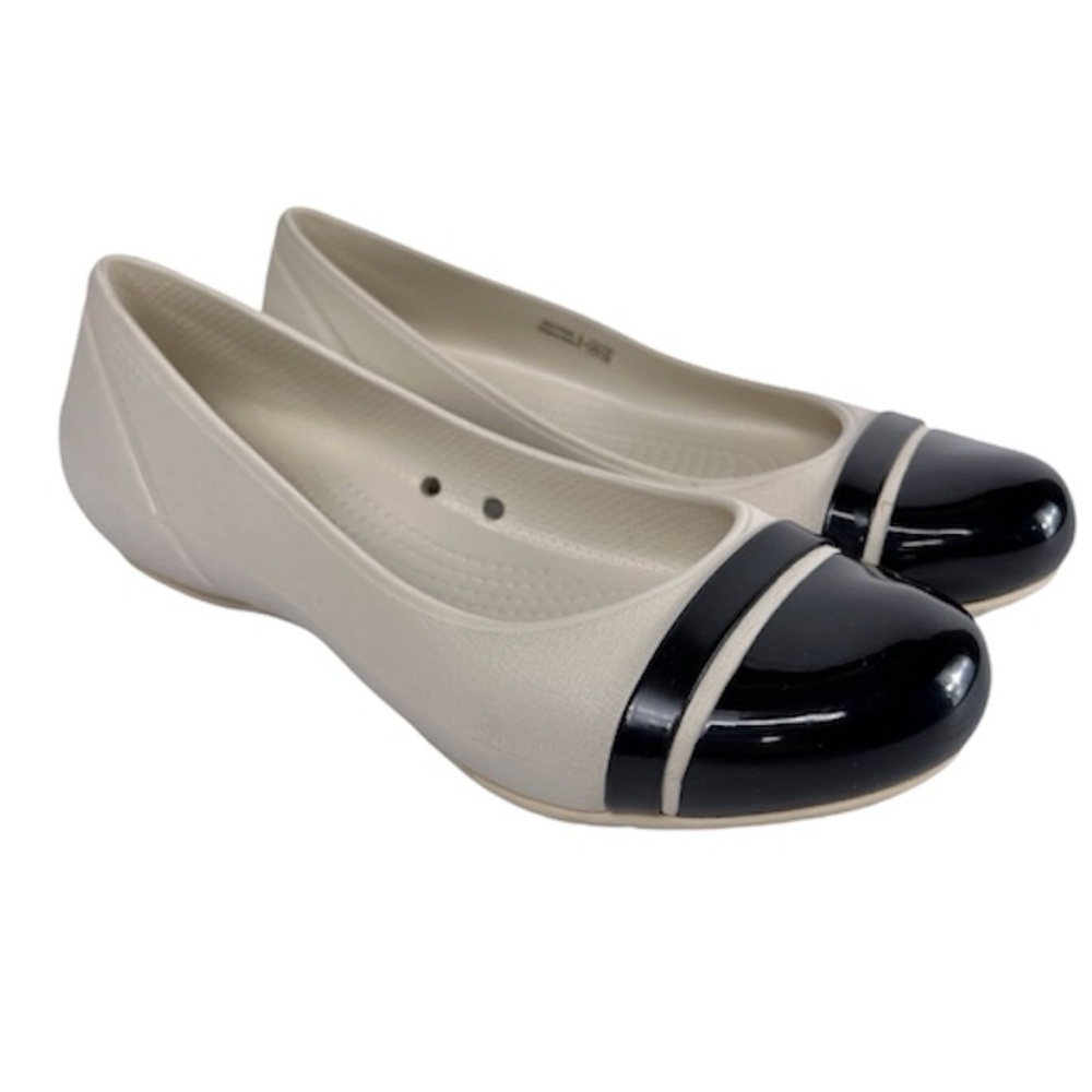 CROCS cap toe slip on Two-Tone Ballet Flats women’s size 7